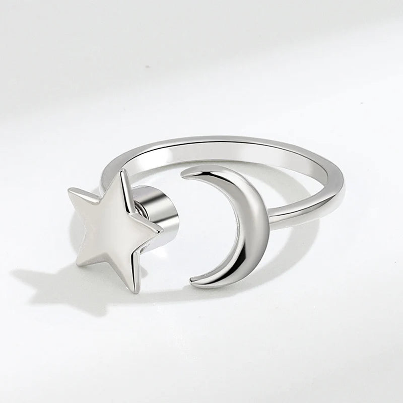 Elegant Sunflower Spinner Ring in Stainless Steel
