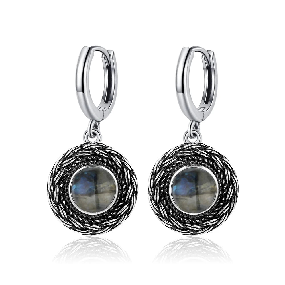 Elegant Kyanite Silver Drop Earrings