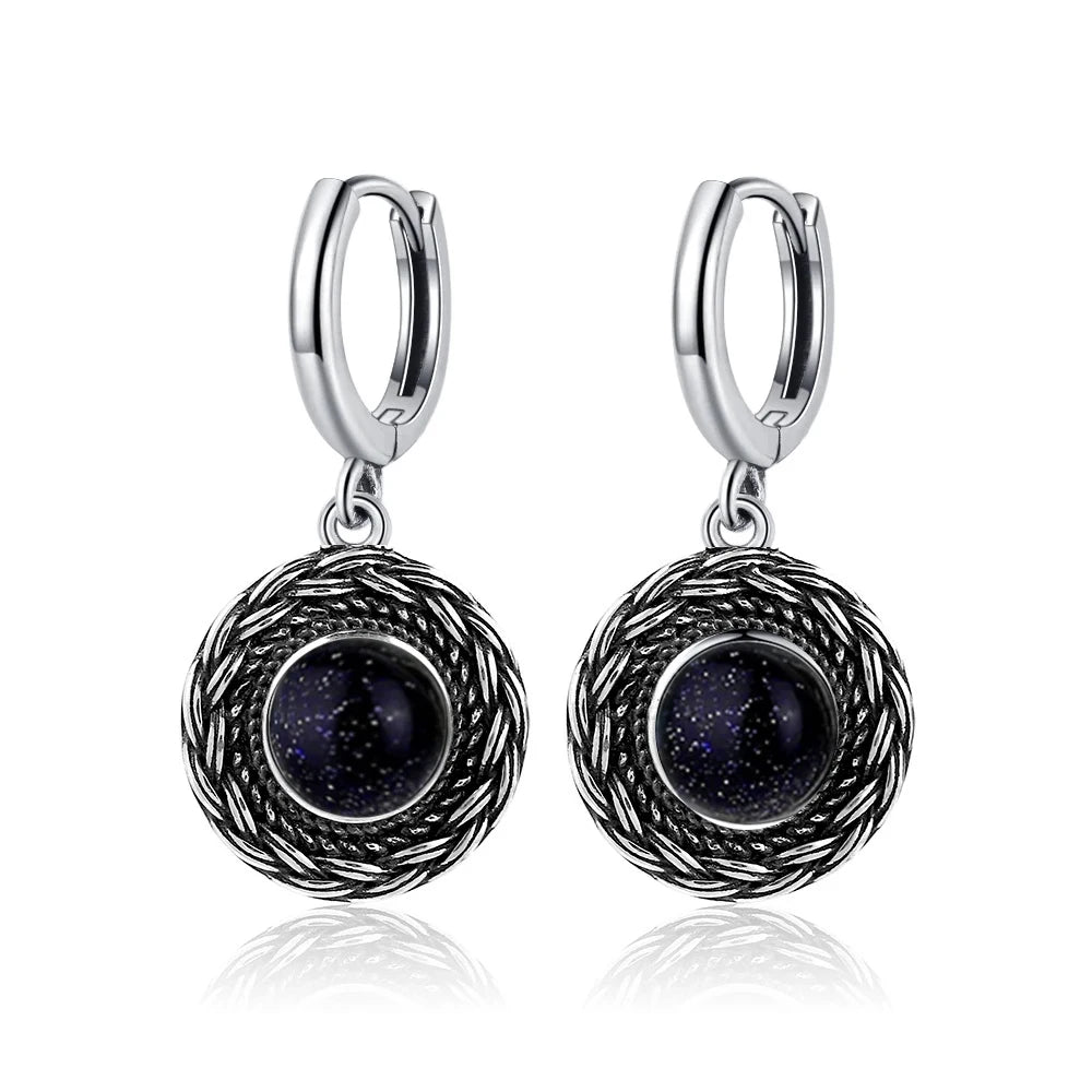 Elegant Kyanite Silver Drop Earrings