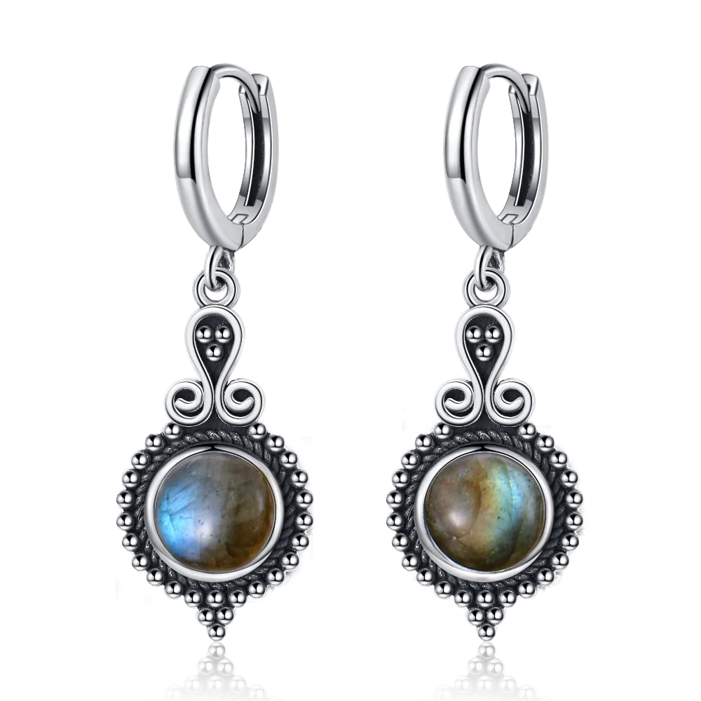 Elegant Kyanite Silver Drop Earrings