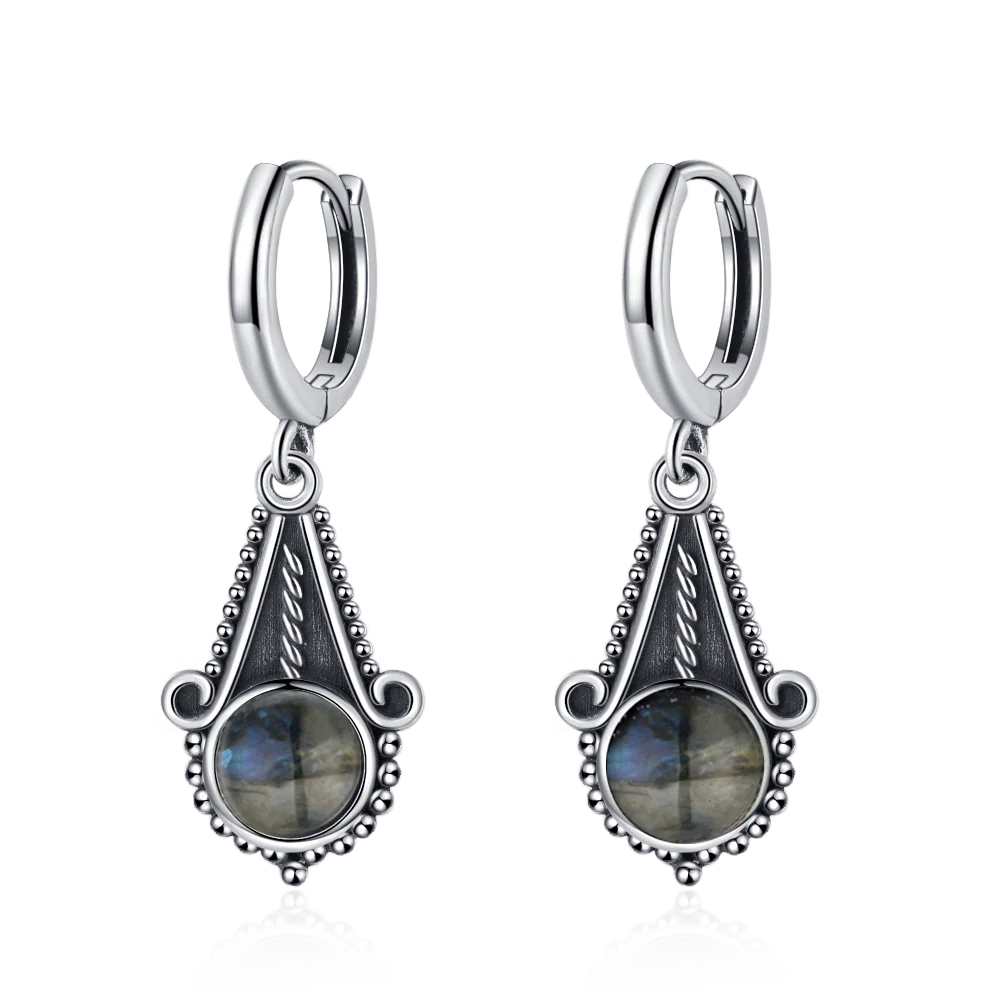Elegant Kyanite Silver Drop Earrings