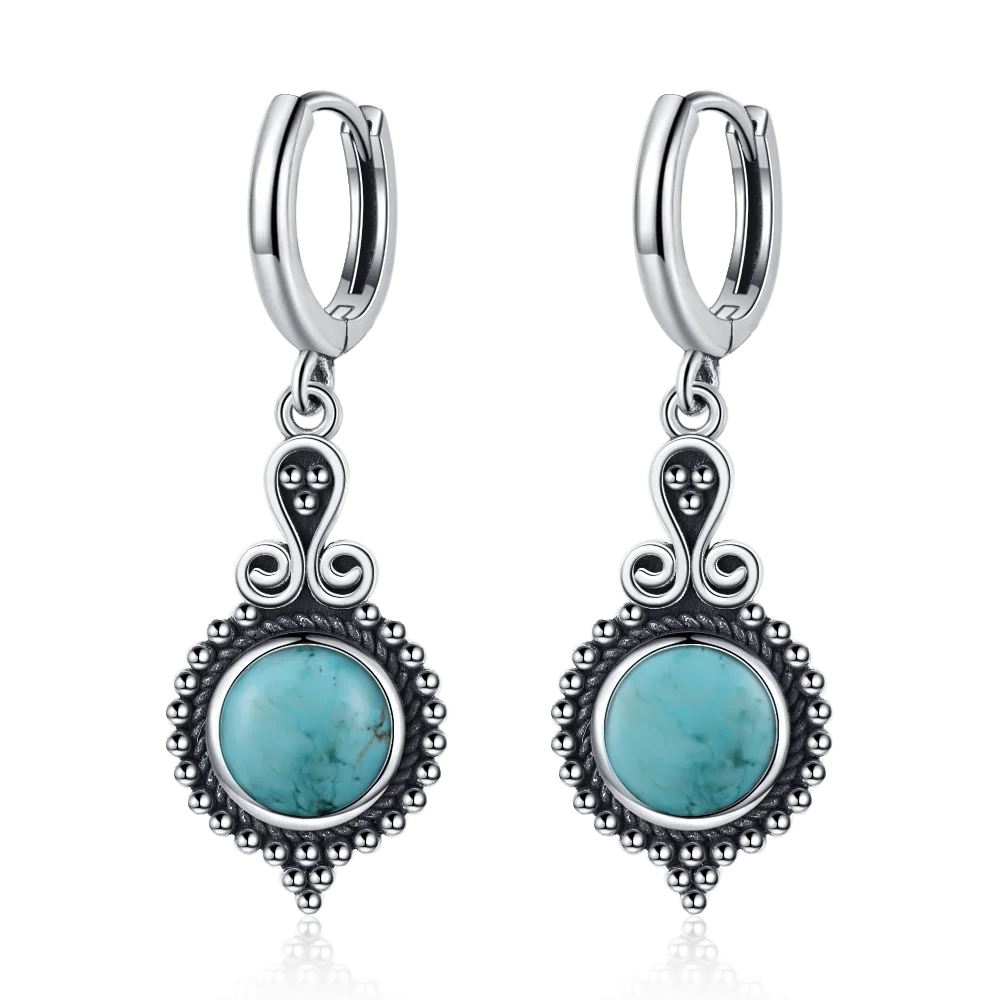 Elegant Kyanite Silver Drop Earrings