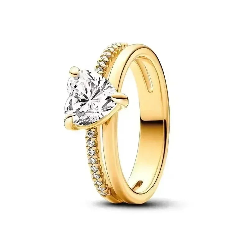 Romantic Heart Crown Ring – 925 Sterling Silver

Exquisite Gold-Tone Heart Ring in 925 Sterling Silver