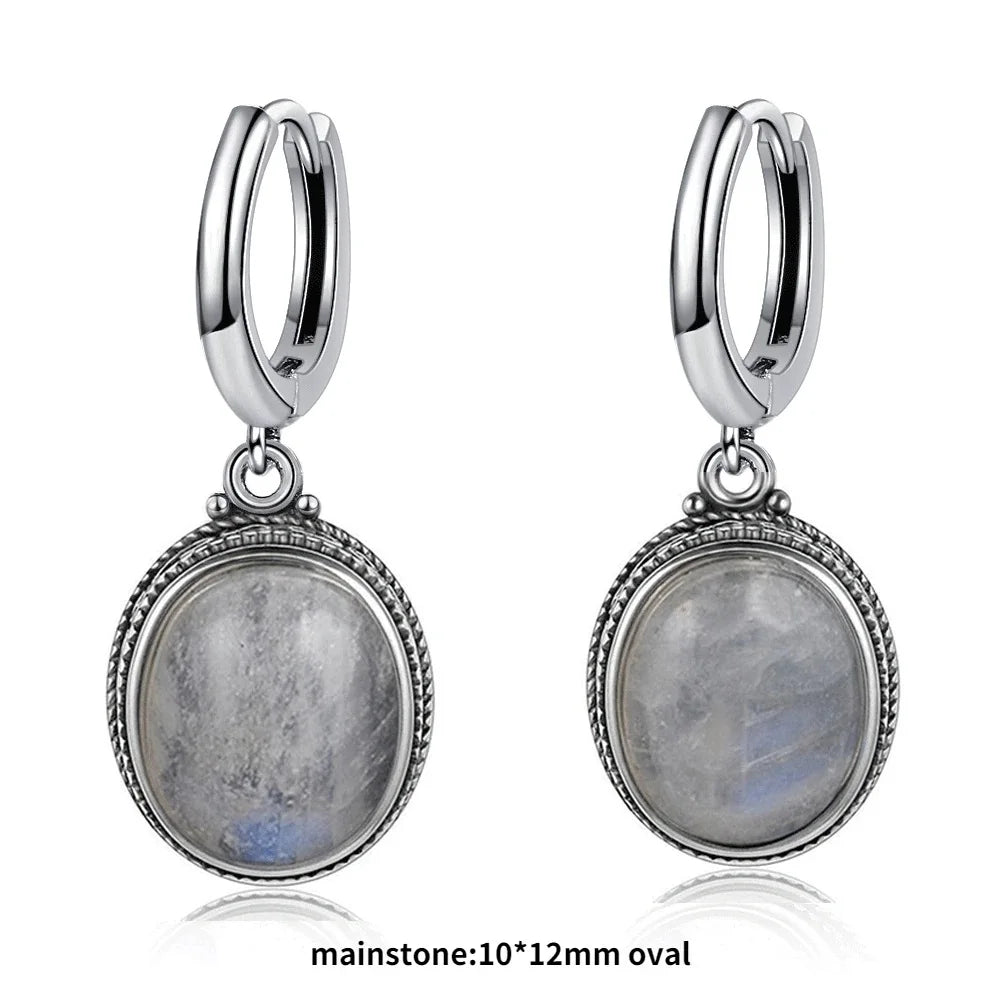 Elegant Kyanite Silver Drop Earrings