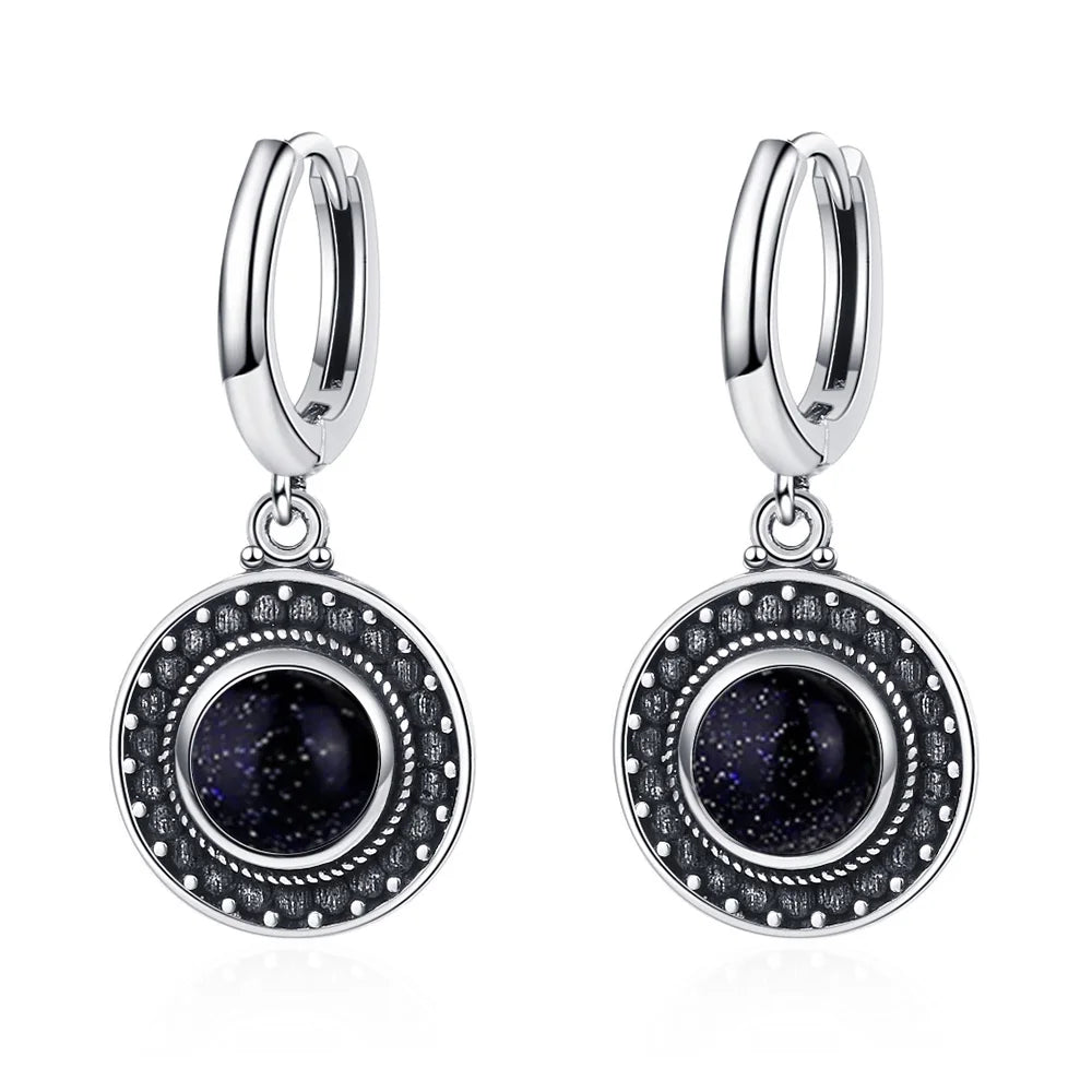 Elegant Kyanite Silver Drop Earrings