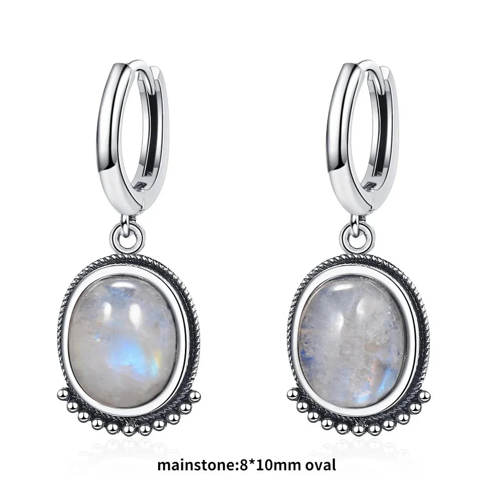 Elegant Kyanite Silver Drop Earrings