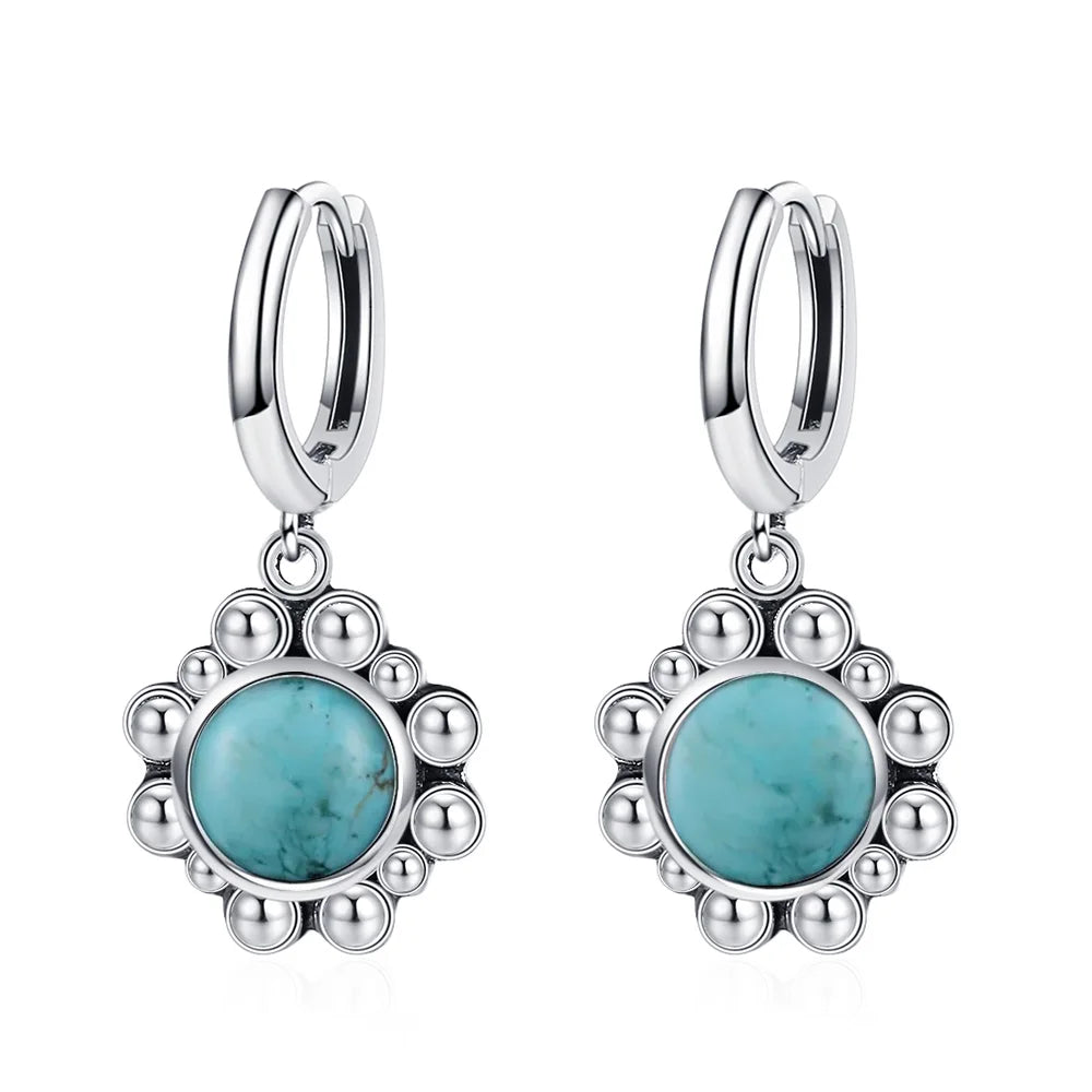 Elegant Kyanite Silver Drop Earrings