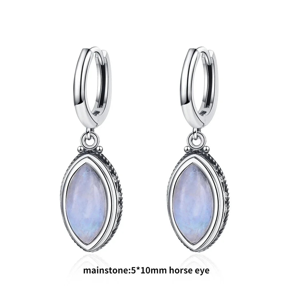 Elegant Kyanite Silver Drop Earrings