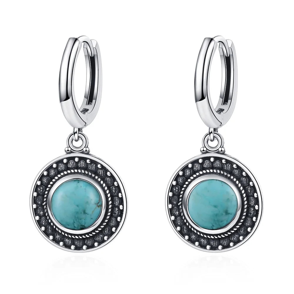 Elegant Kyanite Silver Drop Earrings