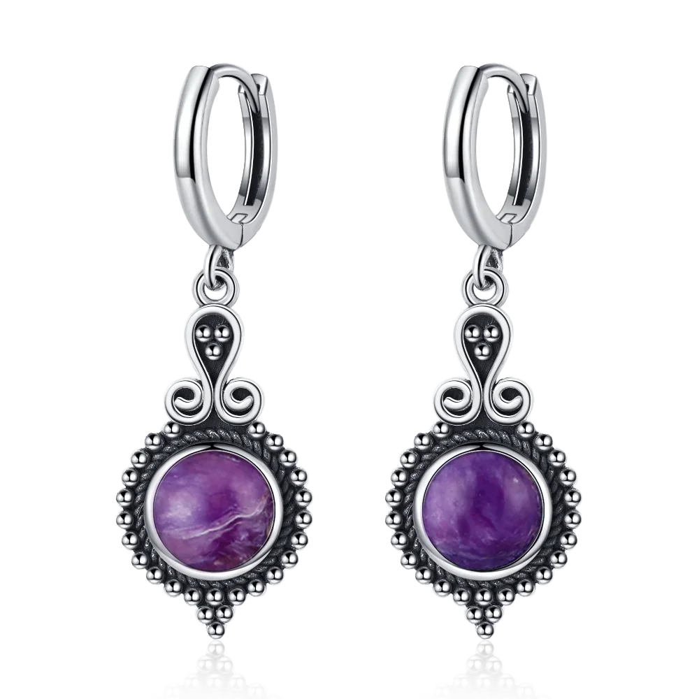 Elegant Kyanite Silver Drop Earrings