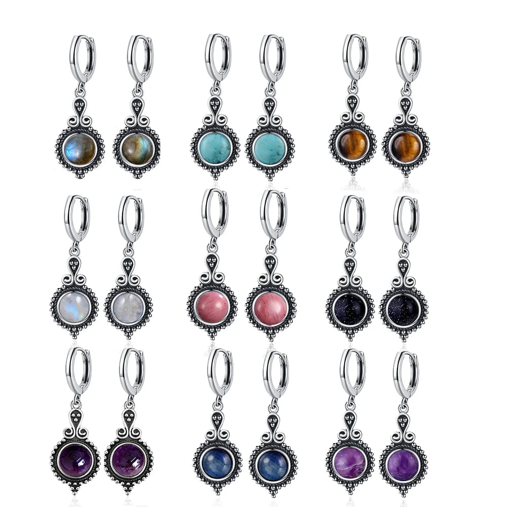 Elegant Kyanite Silver Drop Earrings