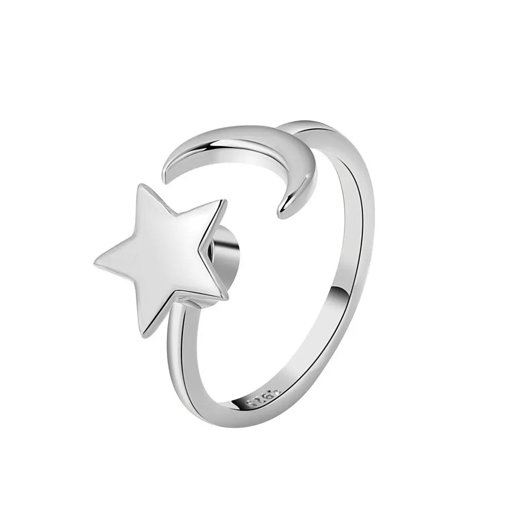 Elegant Sunflower Spinner Ring in Stainless Steel