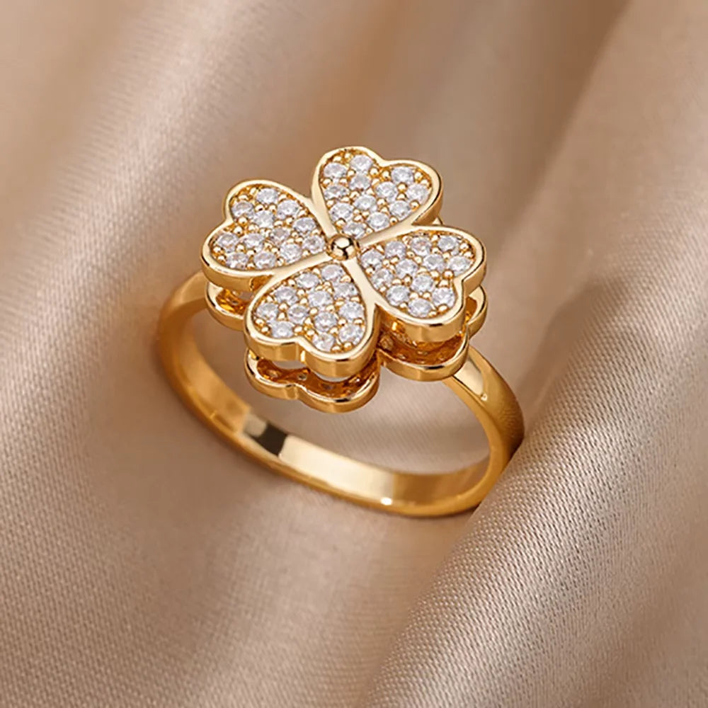 Gold Tone Cubic Zirconia Ring