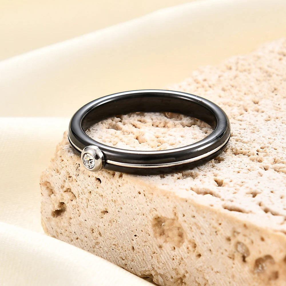 4MM Gold Tone Ceramic Ring