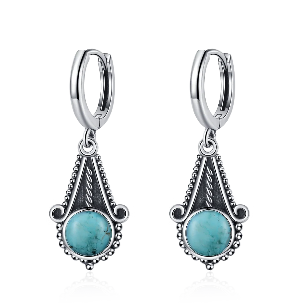 Elegant Kyanite Silver Drop Earrings