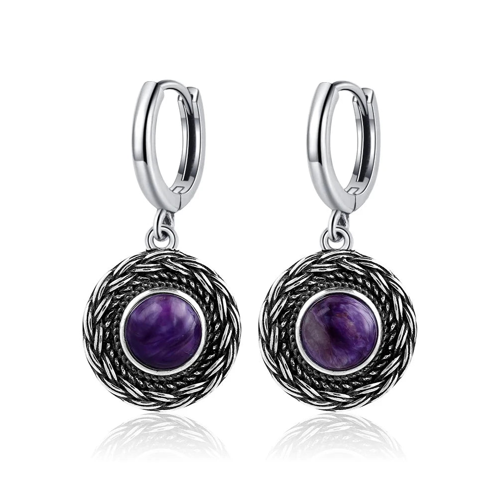 Elegant Kyanite Silver Drop Earrings