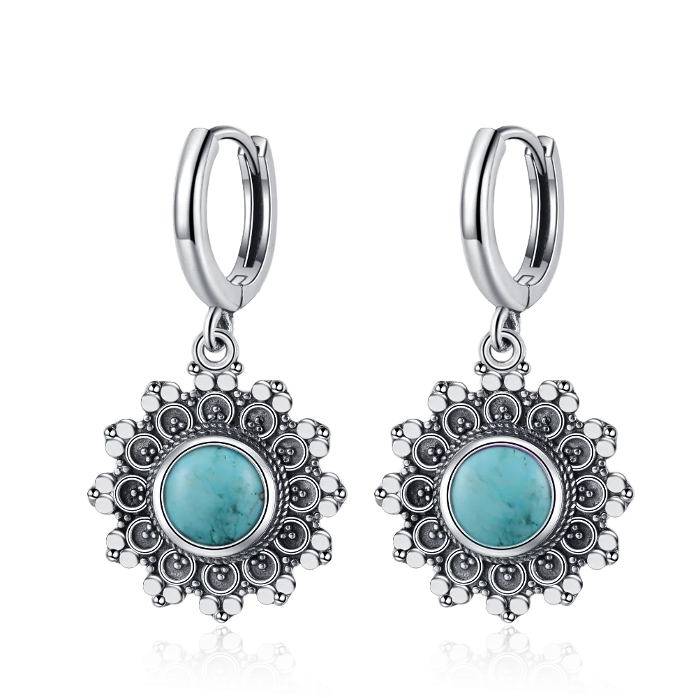 Elegant Kyanite Silver Drop Earrings