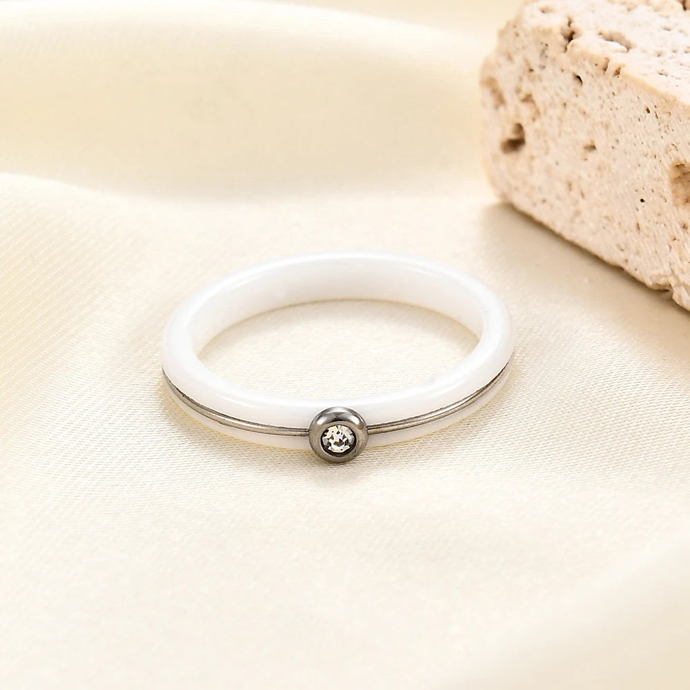 4MM Gold Tone Ceramic Ring